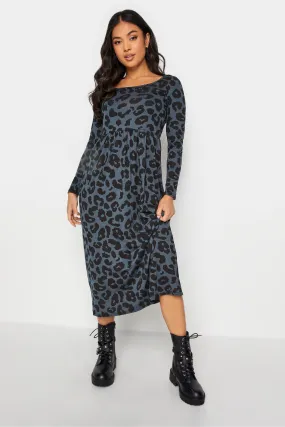 long sleeve jersey midi dress