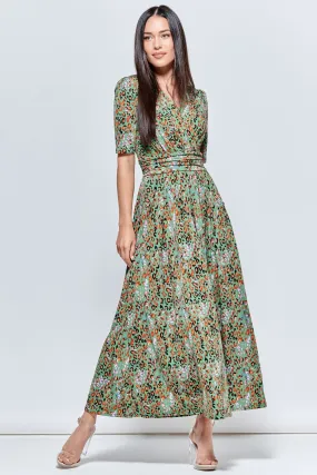 printed maxi jersey dress